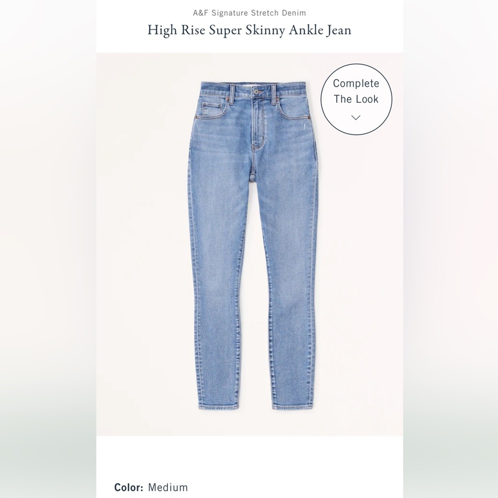Abercrombie & Fitch Super Skinny High Rise Ankle Jeans